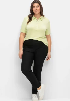 Poloshirt mit Metall-Druckknöpfen<CREATION L PREMIUM Discount