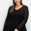 Pullover aus Ajourstrick, in leichter A-Linie<sheego Hot