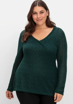 Pullover aus Ajourstrick, in Wickeloptik<sheego Online