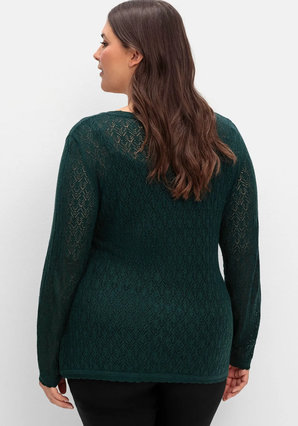 Pullover aus Ajourstrick, in Wickeloptik<sheego Online
