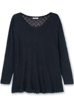 Pullover aus Ajourstrick, in leichter A-Linie<sheego Discount