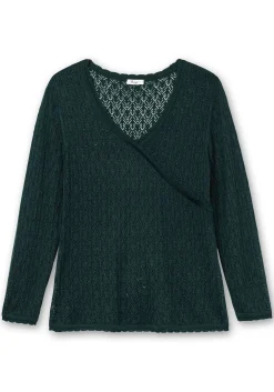 Pullover aus Ajourstrick, in Wickeloptik<sheego Online