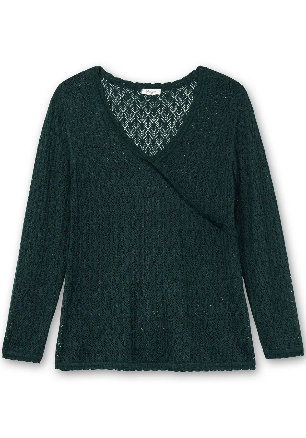 Pullover aus Ajourstrick, in Wickeloptik<sheego Online