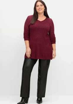 Pullover aus Ajourstrick, in leichter A-Linie<sheego Best