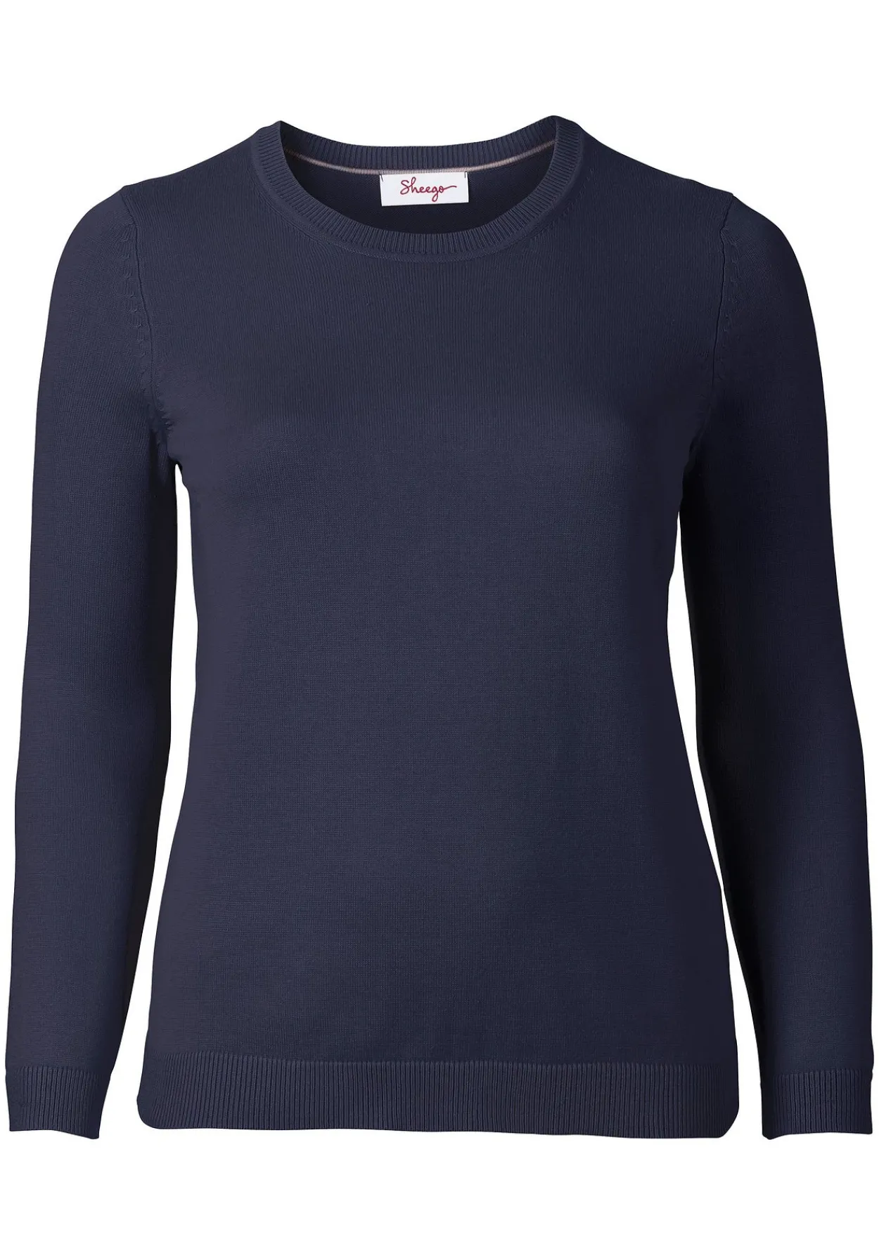 Pullover aus Feinstrick mit Rundhalsausschnitt<sheego New