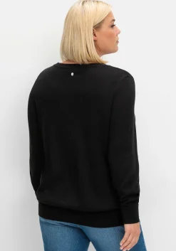 Pullover aus leichtem Strick, mit Rundhalsausschnitt<sheego Outlet
