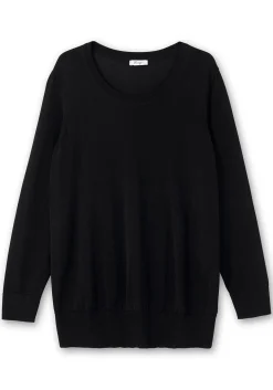 Pullover aus leichtem Strick, mit Rundhalsausschnitt<sheego Outlet