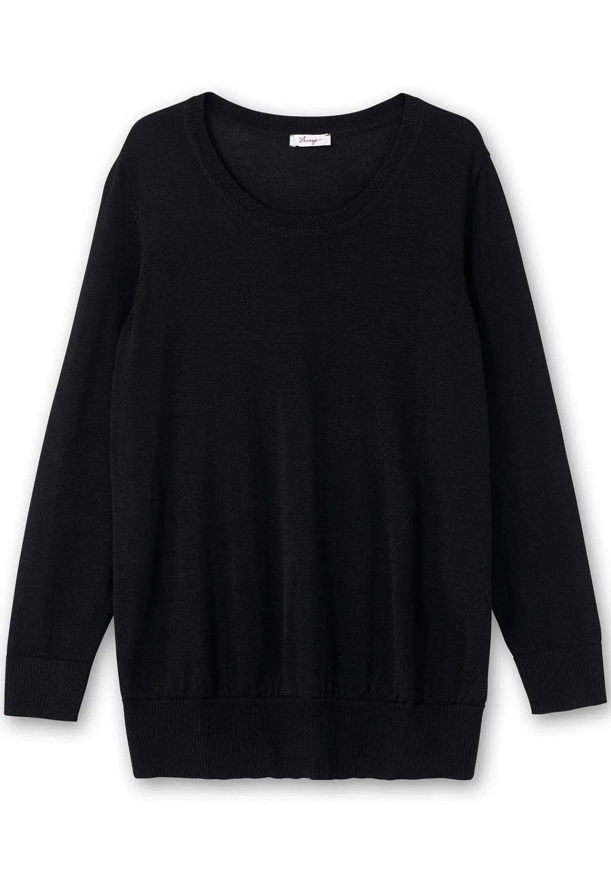 Pullover aus leichtem Strick, mit Rundhalsausschnitt<sheego Outlet