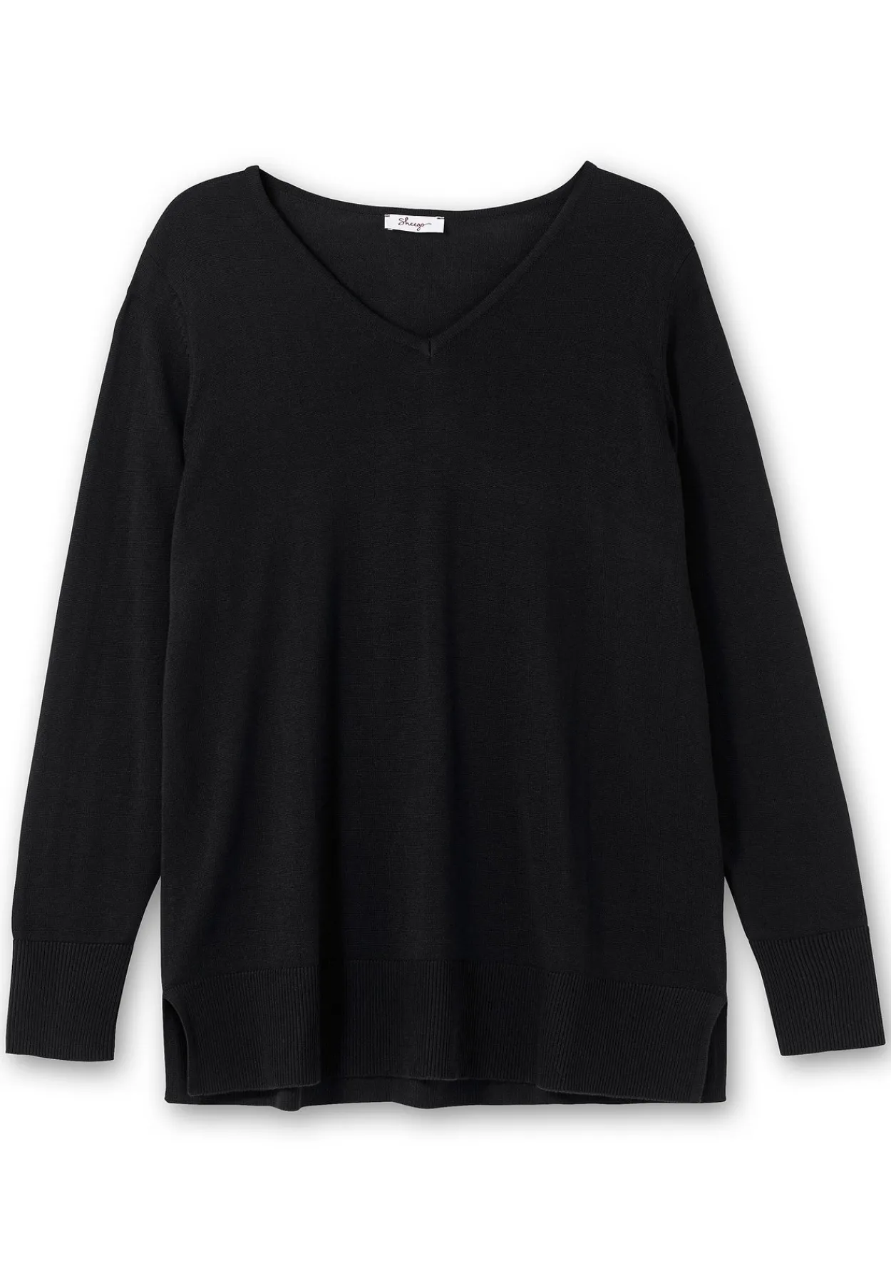 Pullover aus leichtem Strick, mit V-Ausschnitt<sheego Discount
