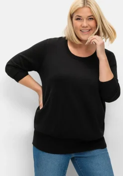 Pullover aus leichtem Strick, mit Rundhalsausschnitt<sheego Outlet