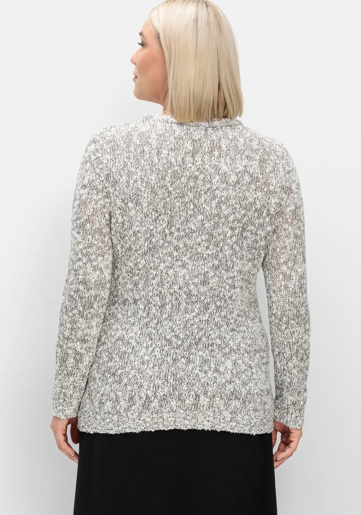 Pullover aus meliertem Effektgarn<sheego Outlet