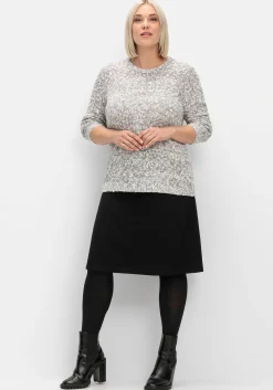 Pullover aus meliertem Effektgarn<sheego Outlet