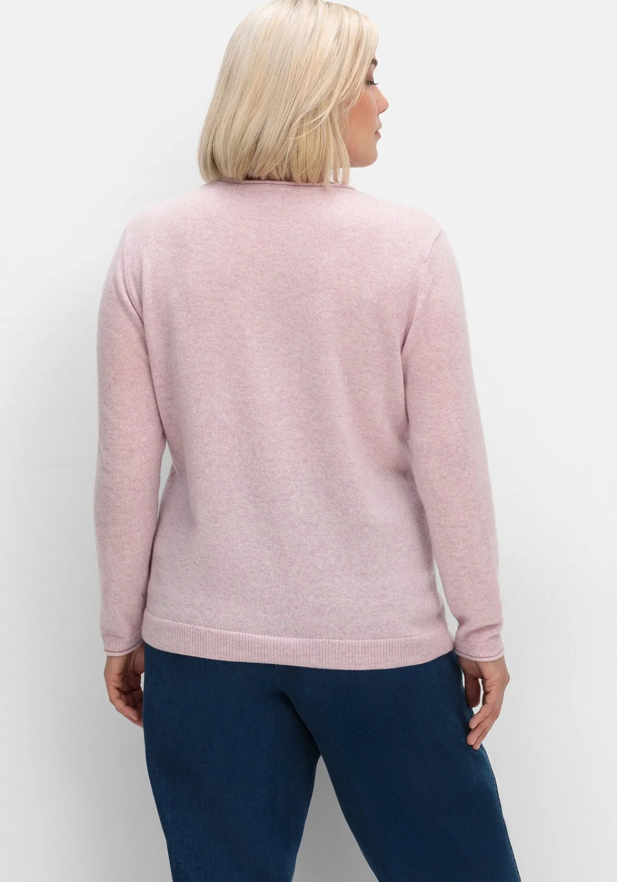 Pullover aus reinem Kaschmir, mit Rollkanten<sheego Online