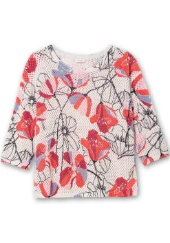 Pullover im Ajourstrick, mit Blumenmuster<sheego Best