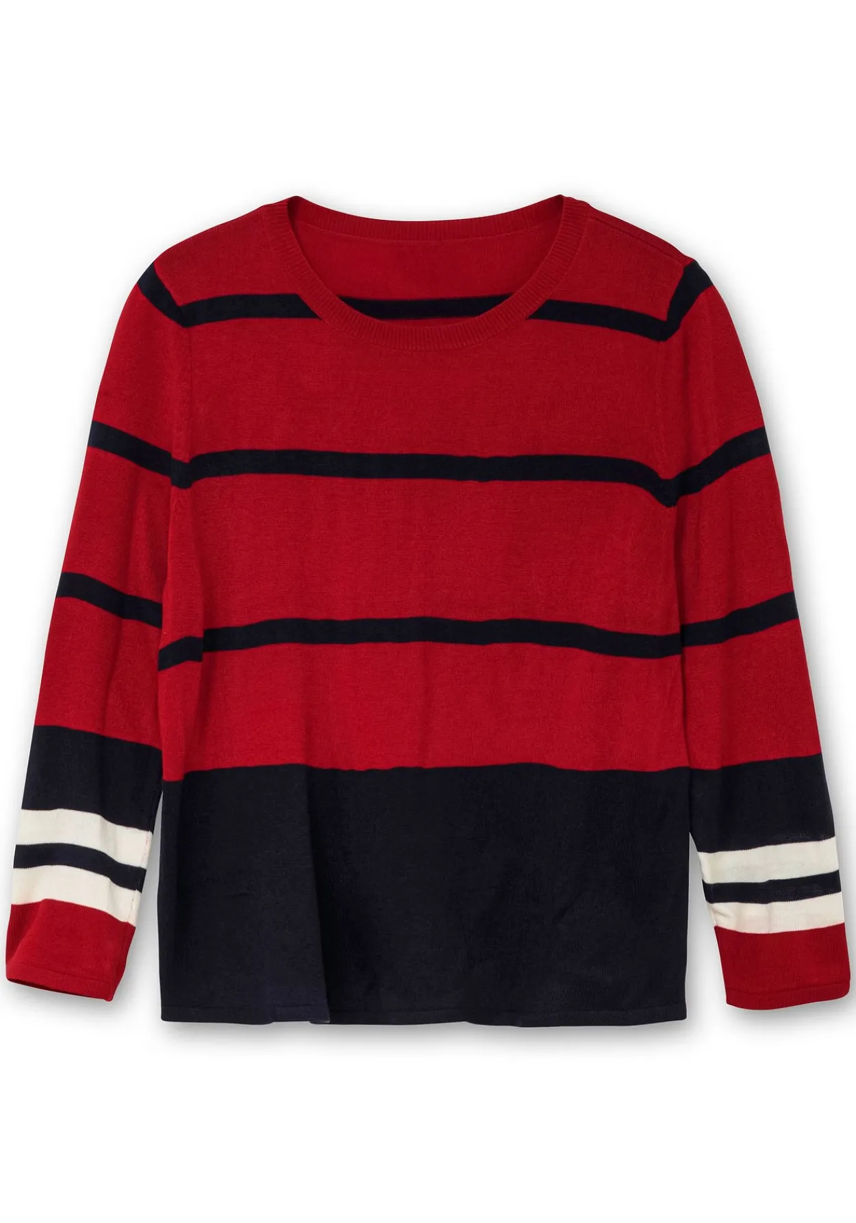 Pullover im Colourblocking-Streifenmix<sheego Fashion