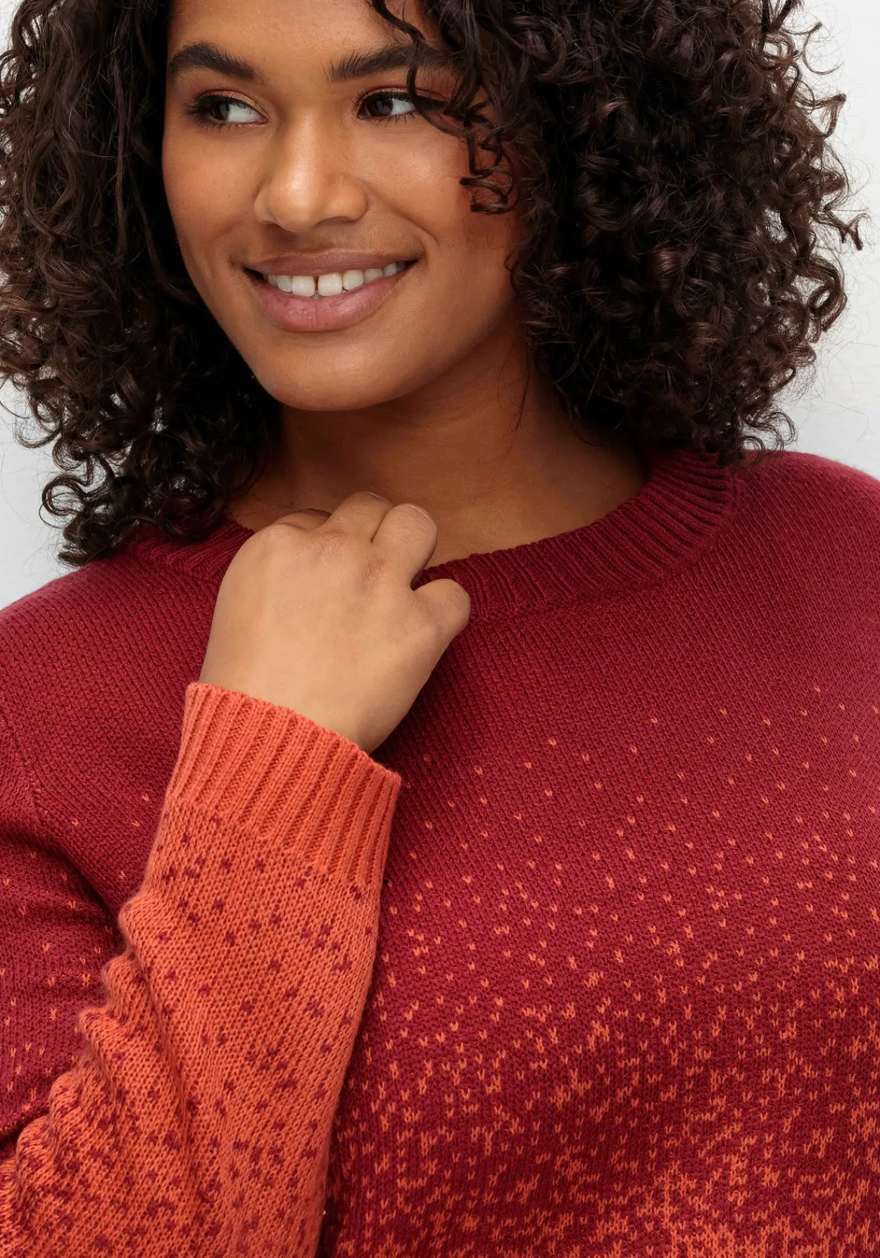 Pullover im Jacquardstrick, mit Farbverlauf<sheego Sale