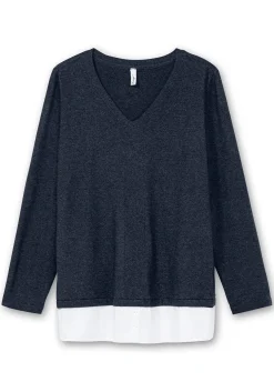 Pullover im Lagenlook, mit Blusenbesatz<sheego Best