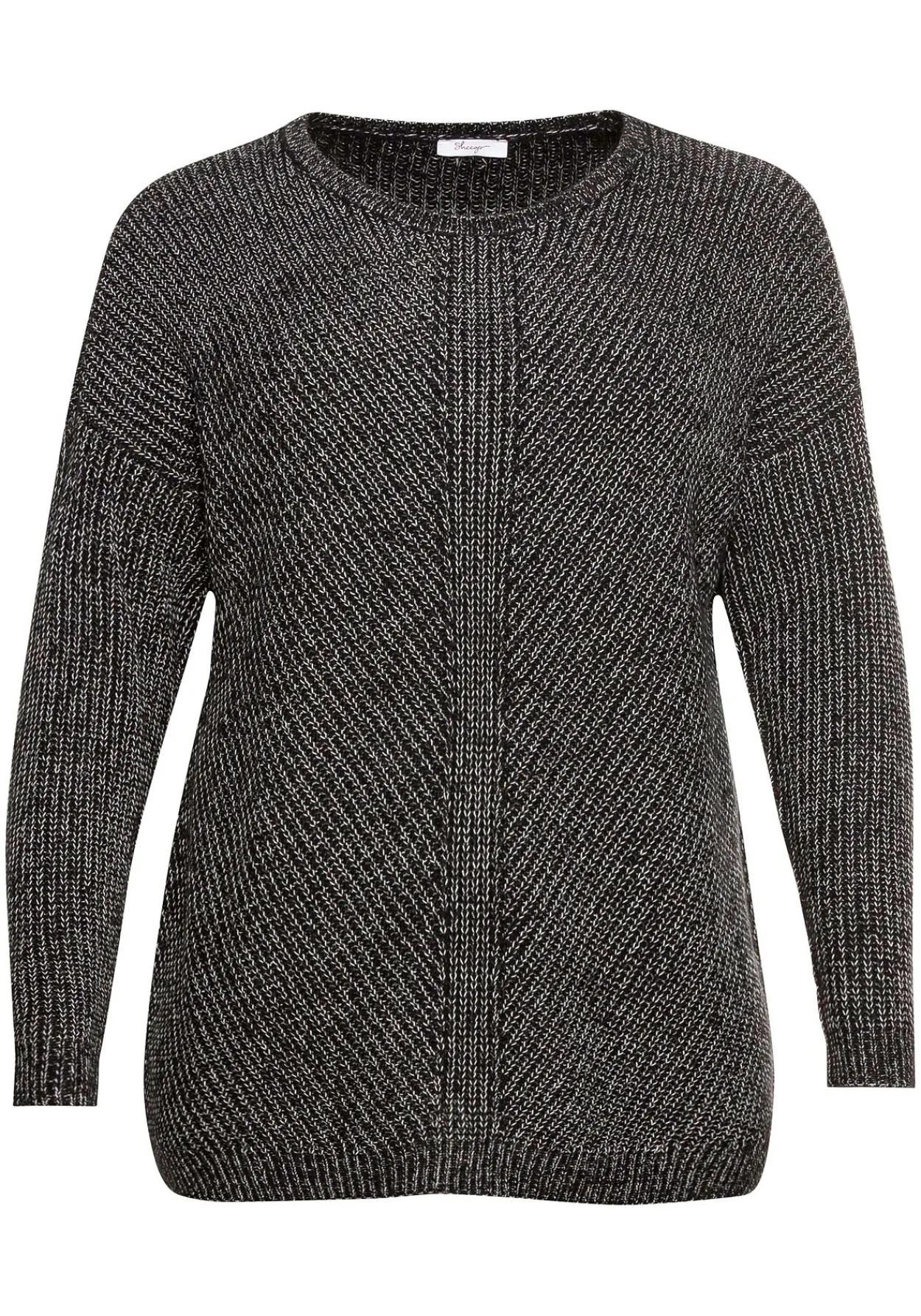 Pullover im Patentstrick, in melierter Optik<sheego Online