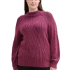 Pullover im Rippstrick, mit Stehkragen<TOM TAILOR Plus Fashion