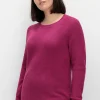 Pullover im Strukturstrick, mit Zierknöpfen seitlich<sheego Fashion