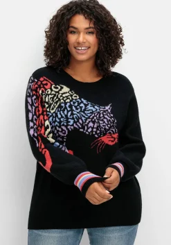 Pullover mit Animalmotiv und Ballonärmeln<sheego by Joe Browns New