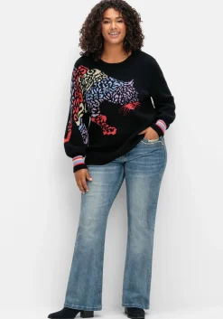 Pullover mit Animalmotiv und Ballonärmeln<sheego by Joe Browns New