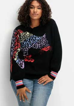 Pullover mit Animalmotiv und Ballonärmeln<sheego by Joe Browns New