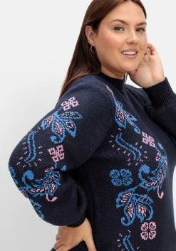 Pullover mit floralem Jacquardmuster<sheego by Joe Browns Outlet
