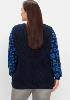 Pullover mit gemusterten Ballonärmeln<sheego by Joe Browns Fashion