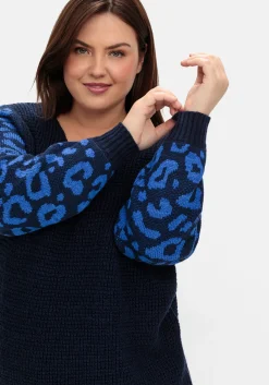 Pullover mit gemusterten Ballonärmeln<sheego by Joe Browns Fashion