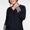 Pullover mit geringeltem Ärmelbündchen<sheego Online