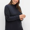 Pullover mit geripptem Stehkragen<sheego Clearance