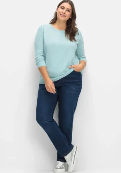 Pullover mit gerippten Abschlüssen<sheego Online