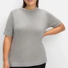 Pullover mit Halbarm und Stehkragen<sheego Fashion