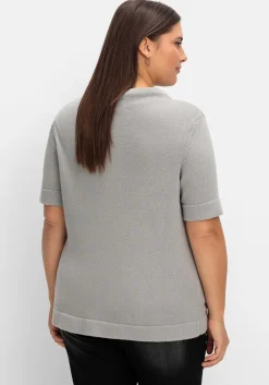 Pullover mit Halbarm und Stehkragen<sheego Fashion