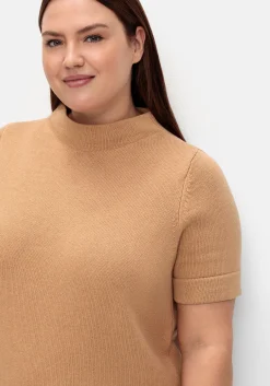Pullover mit Halbarm und Stehkragen<sheego Discount