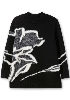 Pullover mit Intarsienmuster aus Flauschgarn<sheego Outlet