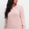 Pullover mit Polokragen, in melierter Optik<sheego Online
