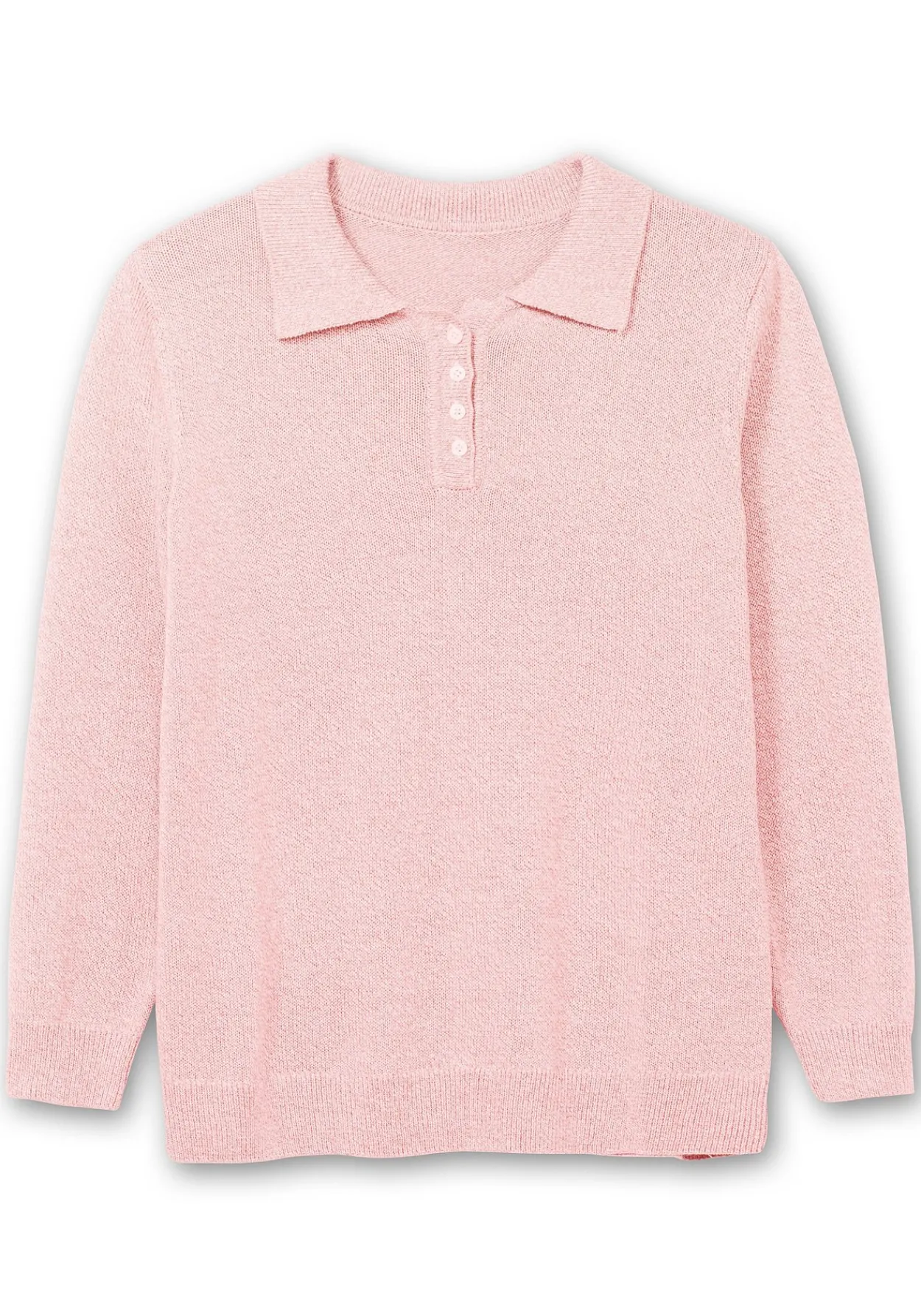 Pullover mit Polokragen, in melierter Optik<sheego Online