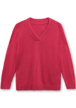 Pullover mit raffiniertem V-Ausschnitt<sheego Best