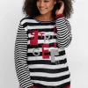 Pullover mit Ringeln und Glitzerdetails<sheego Discount