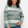 Pullover mit Stehkragen und Blockstreifen<sheego Fashion