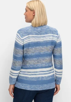 Pullover mit Stehkragen und Blockstreifen<sheego Outlet