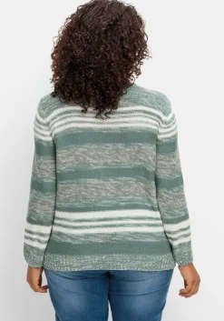 Pullover mit Stehkragen und Blockstreifen<sheego Fashion