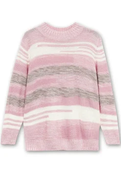 Pullover mit Stehkragen und Blockstreifen<sheego Fashion