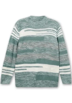 Pullover mit Stehkragen und Blockstreifen<sheego Fashion
