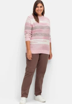 Pullover mit Stehkragen und Blockstreifen<sheego Fashion