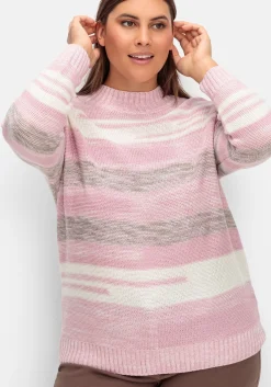 Pullover mit Stehkragen und Blockstreifen<sheego Fashion