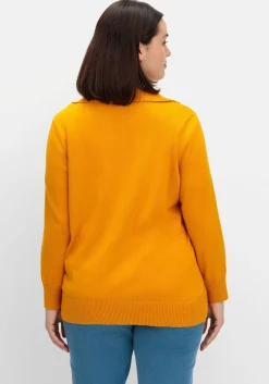 Pullover mit Troyerkragen und Reißverschluss<sheego New