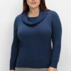 Pullover mit weitem Wasserfall-Rollkragen<sheego Fashion